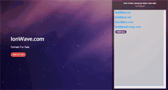 Desktop Screenshot of ionwave.com